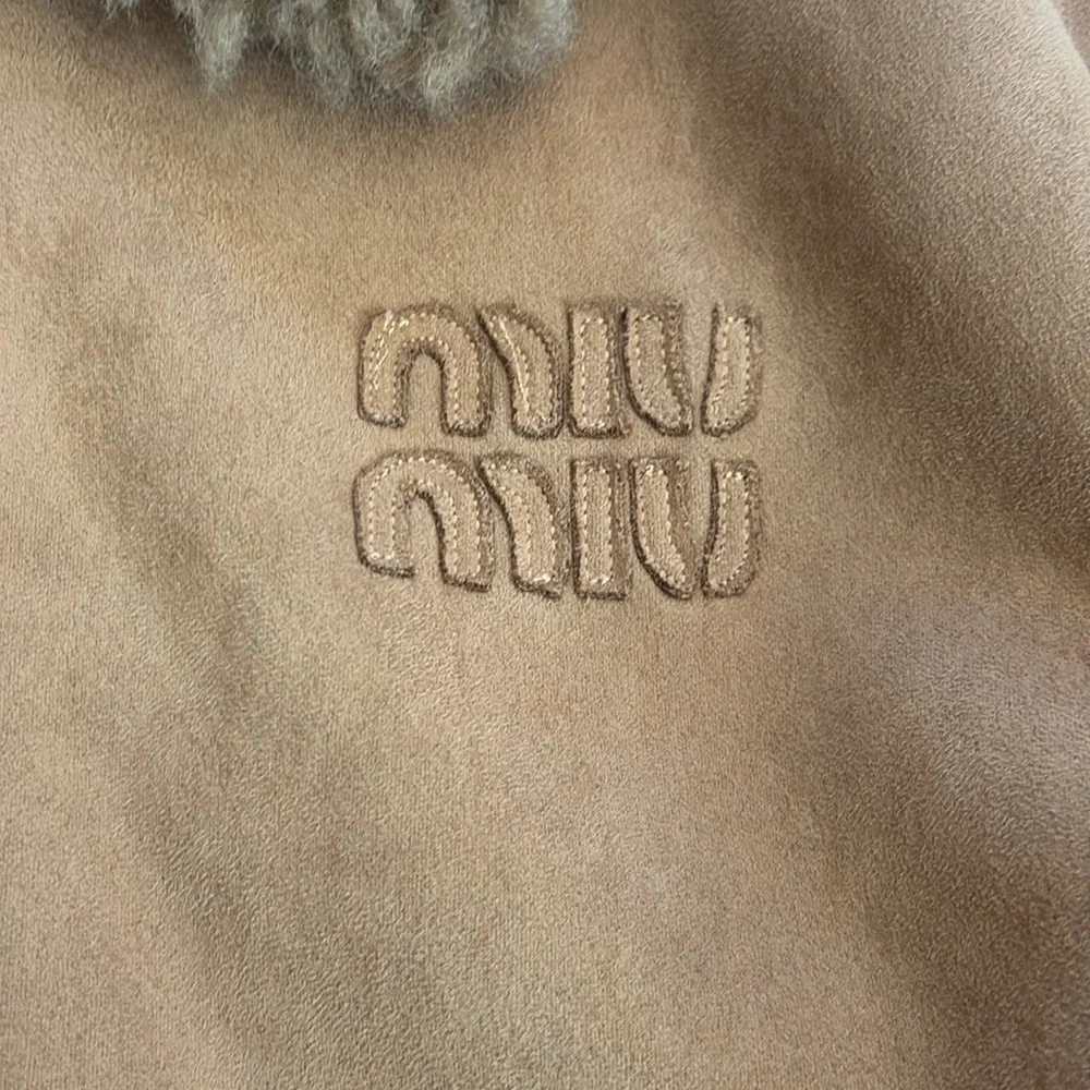 Miu Miu Tan Shearling Jacket - Picture 2 of 9